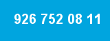 926 752 08 11 926 752 08 11